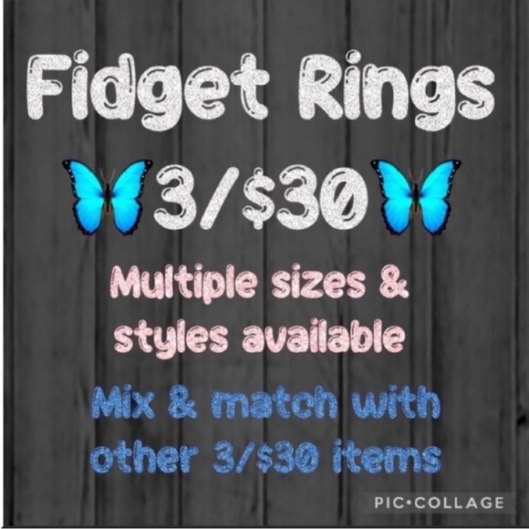 Stainless Steel Flower Fidget Spinner Ring, Size 12 Unisex - Picture 10 of 10